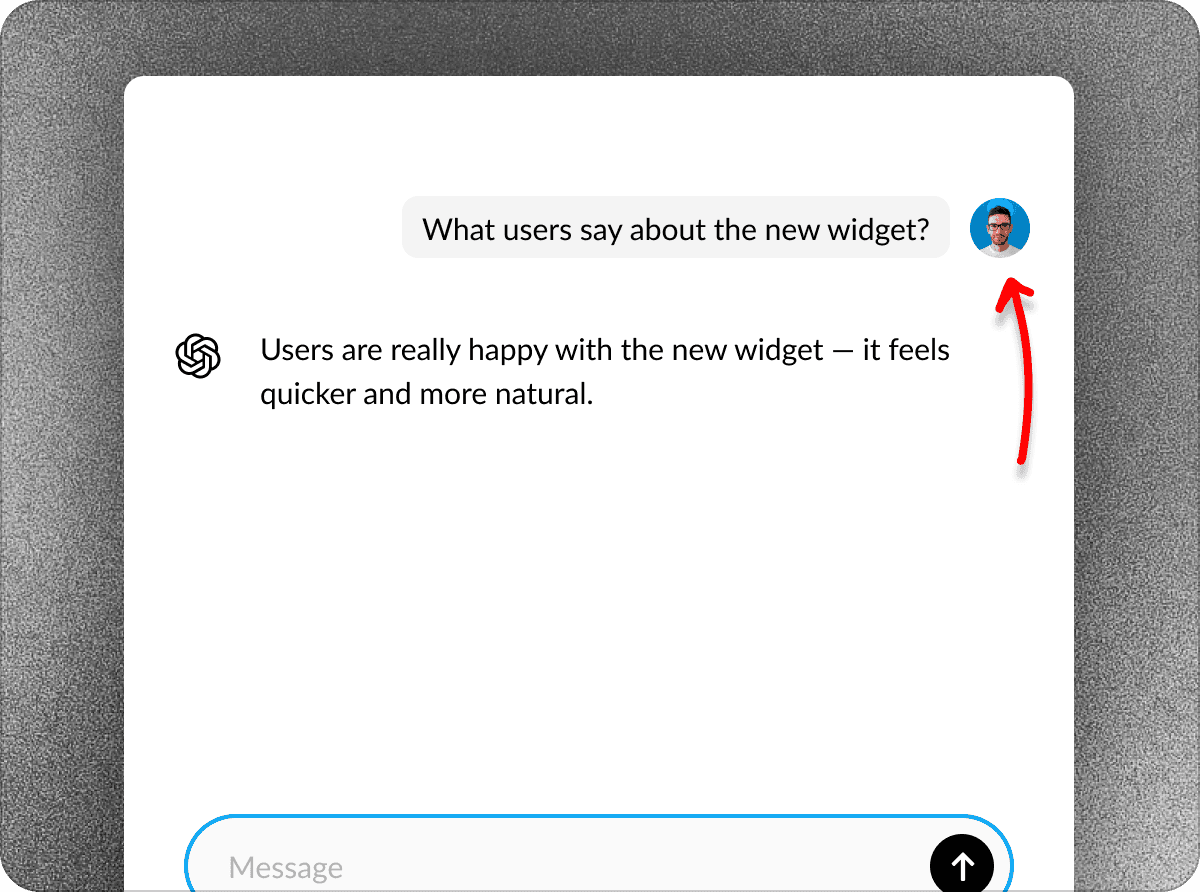 Message avatars in AI Chat